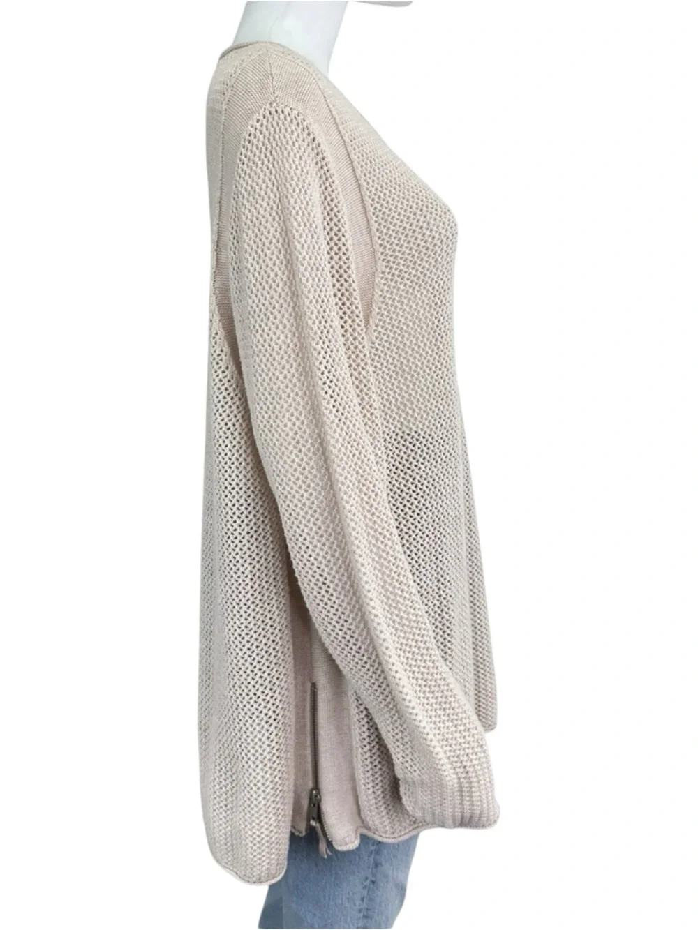 WRAP LONDON Cream 100% Cotton Sweater Size XL